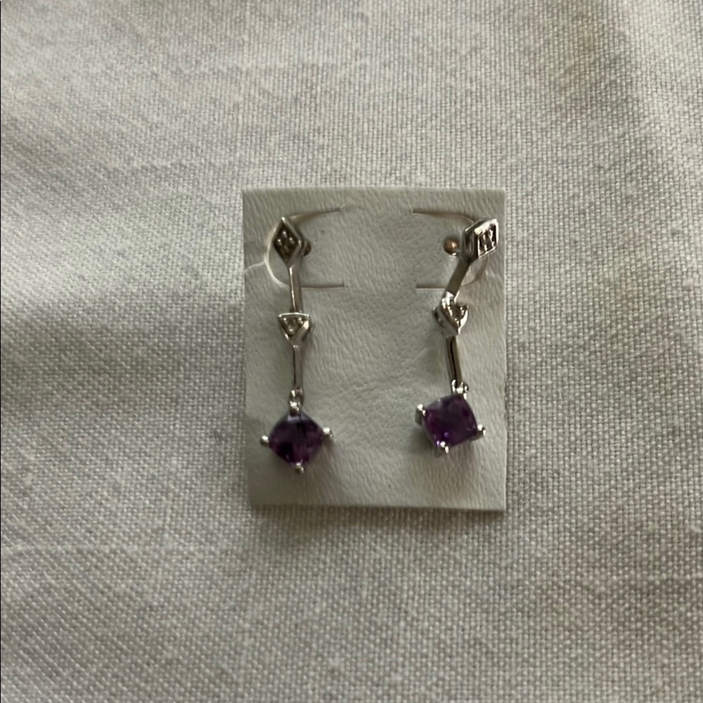 Elegant Amethyst Drop Earrings